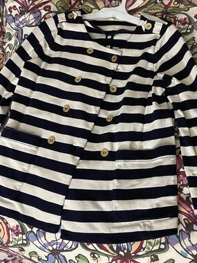 JCREW striped jacket xs